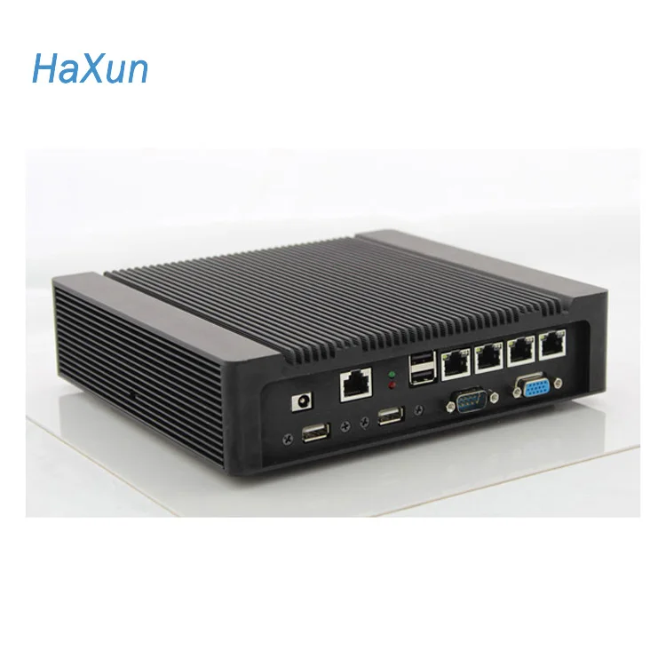 Fanless 4 lan mini pc with linux firewall motherboard for pfsense