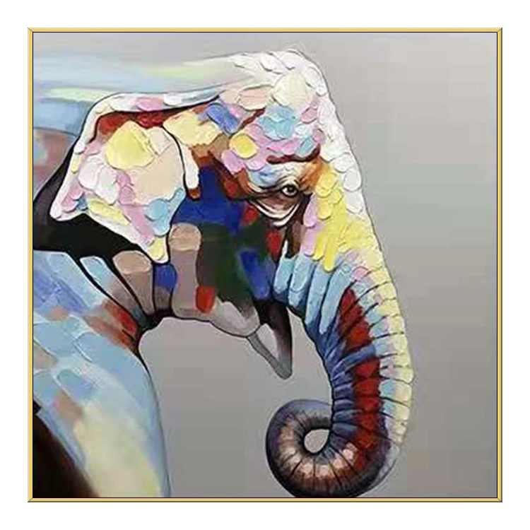 Animal hand painted oil painting custom designs and sizes cotton canvas home decoration art work oil painting