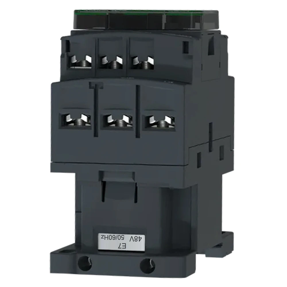 Black LC1D38E7 AC electric magnetic Contactor 3P 3NO LC1-D38E7 38A 48V AC coil