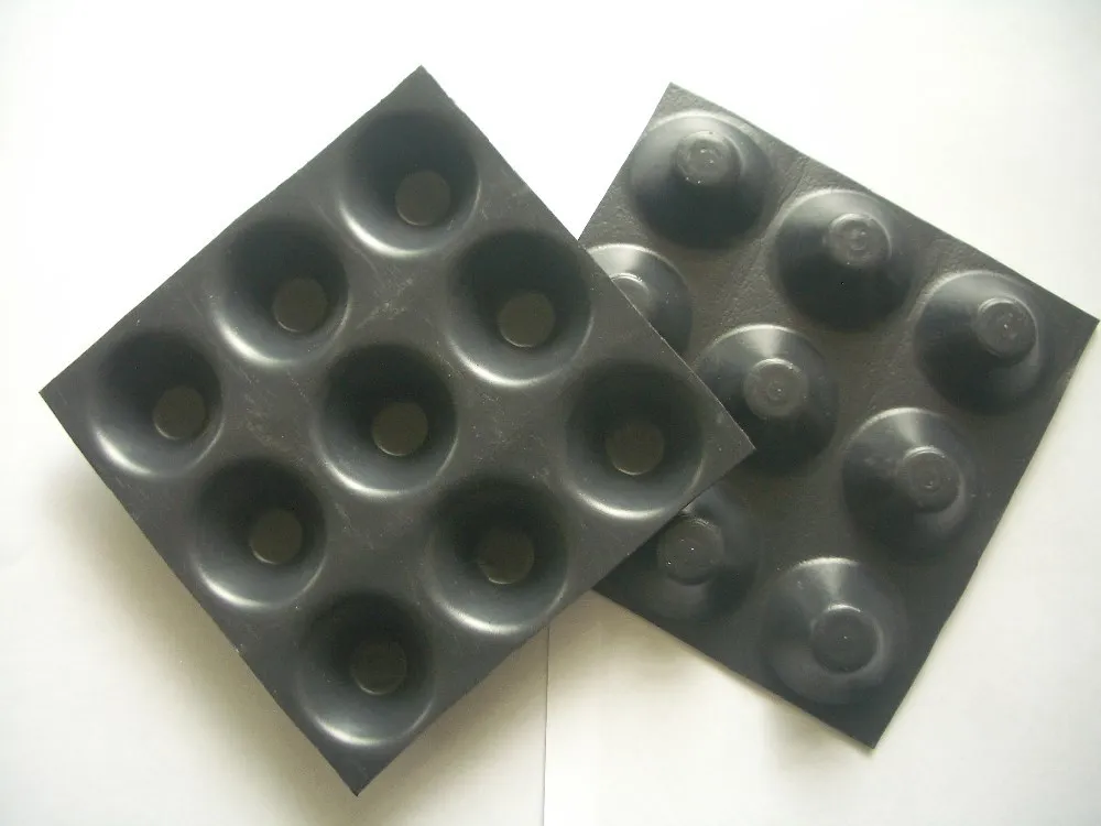 8-30mm HDPE dimpled plastic drainage sheet waterproofing drainage board