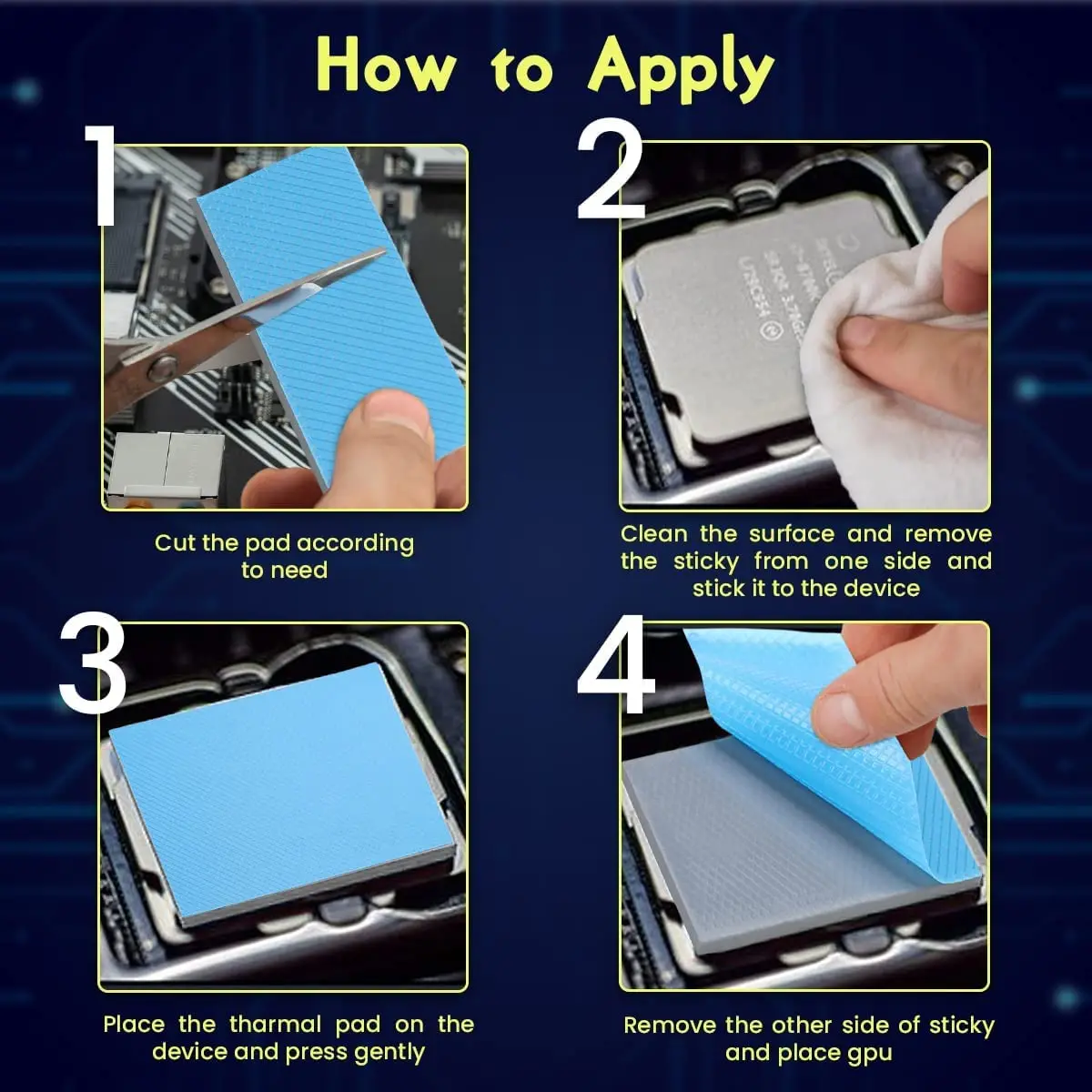 Gelid Solutions GP-Extreme 12W-Thermal Pad 80x40x2.0mm. Excellent Heat Conduction, Ideal Gap Filler. Easy Installation.