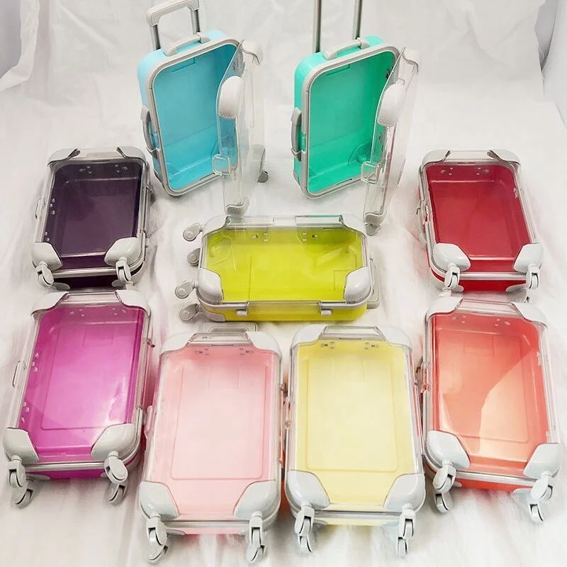 25mm Mink Eyelashes Box Private Label With Logo Eyelash Box Wholesale Customization Lashes Mini Suitcase Luggage