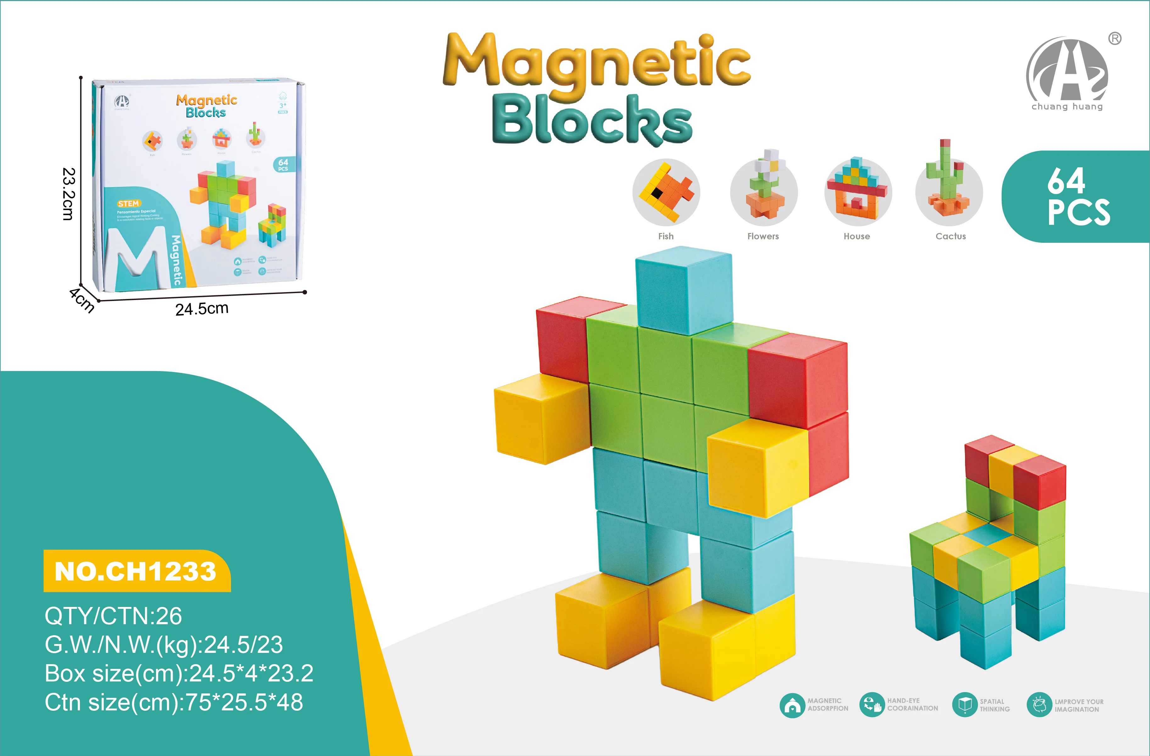 2024 3D Magnetic Building Blocks Magic Magnetic Cubes Magnetic Blocks Infinity Puzzle Cubes toys for kids educational