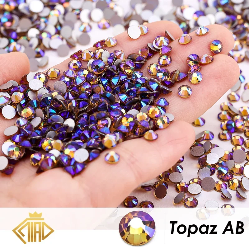 New wholesale AB color translucent non heat repair rhinestone clothing nail art process DIY crystal decoration rhinestone