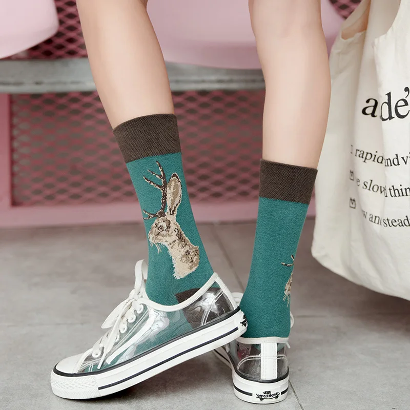 Happyslides High Quality Men Socks Printed 100% Cotton,Custom Print Sublimation Blank Socks,Men Printed Christmas Socks