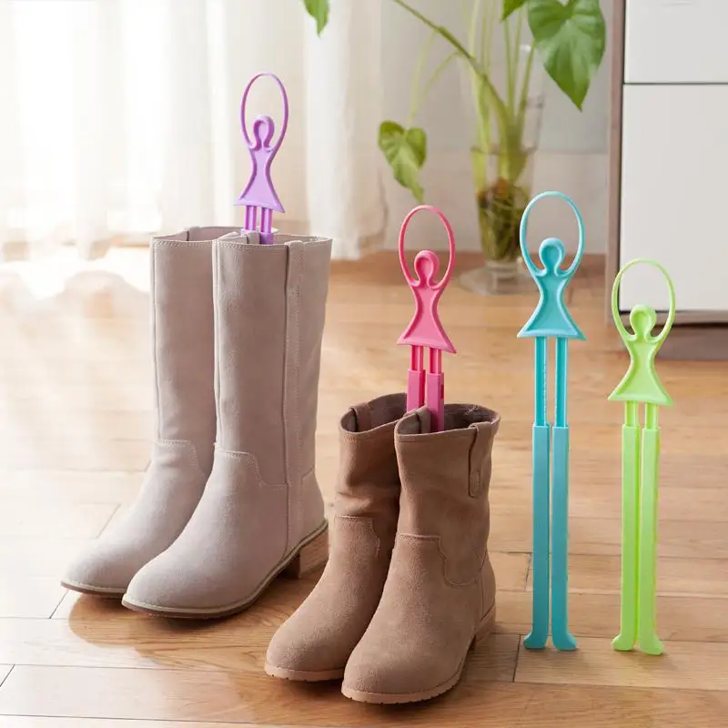 Cute Ballet Girl Adjustable Plastic PP Boot Stand Clip Holder
