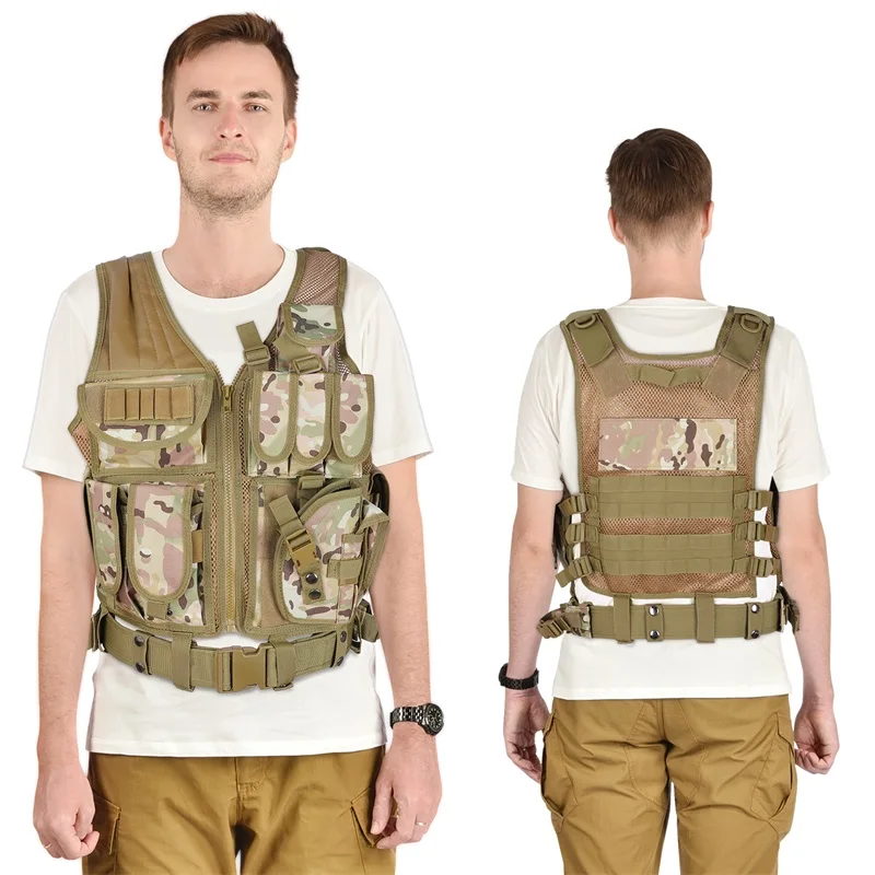 Hot Sale Adults Outdoor Breathable CS game Airsoft Vest Adjustable Quick Release Tactical Vest for Training