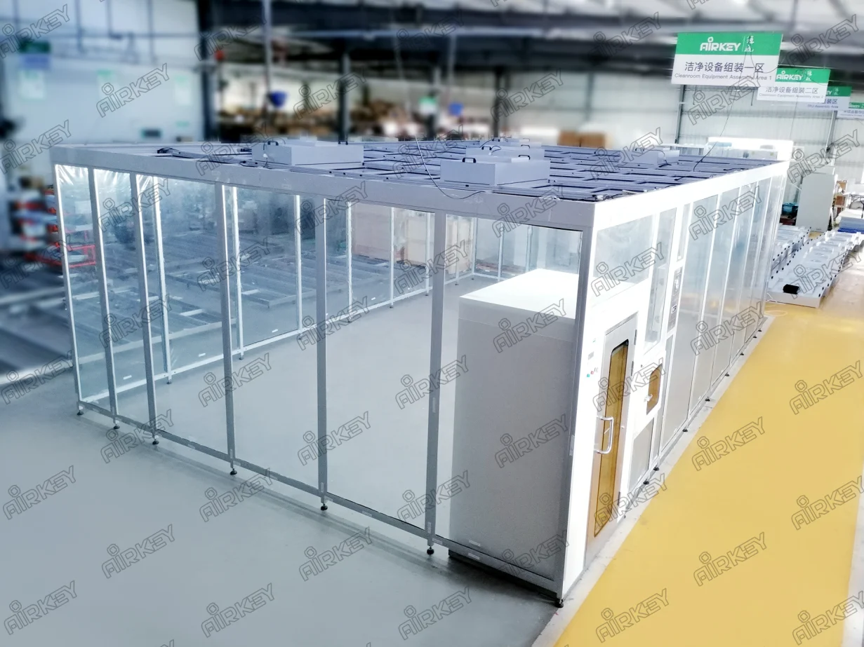 Airkey Class100-10000 Standard  PVC soft wall Modular Clean room for Lab/Bio-pharma/Electronics