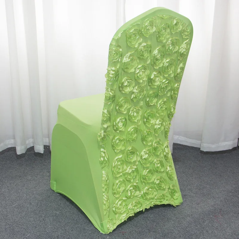 Универсальный стереоскопический чехол на стул с вышивкой розы в европейском стиле, эластичная ткань из спандекса для стульев для свадьбы, отеля, банкета, встречи
