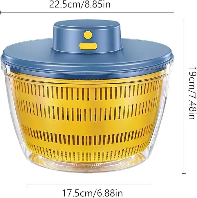 High Quality Vegetables Washer Dryer 4L Large Capacity Fruit Vegetable Strainer Spinner,USB Electric Salad Lettuce Spinner