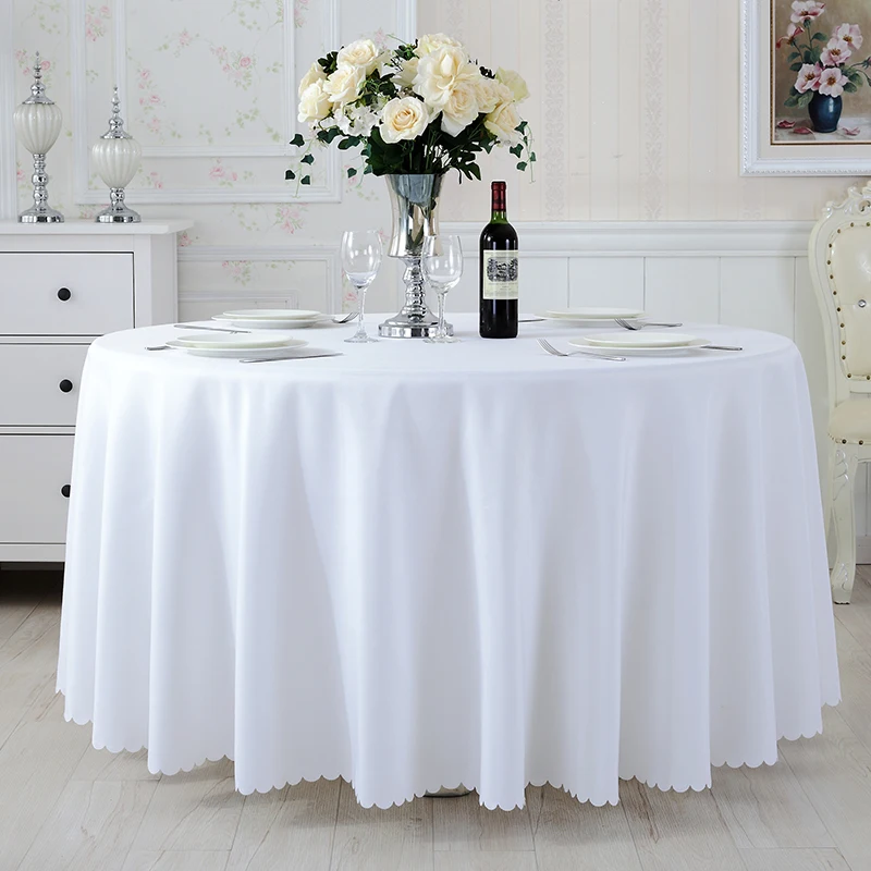 Factory wholesale 120 inch round tablecloth for wedding banquet polyester table cloth