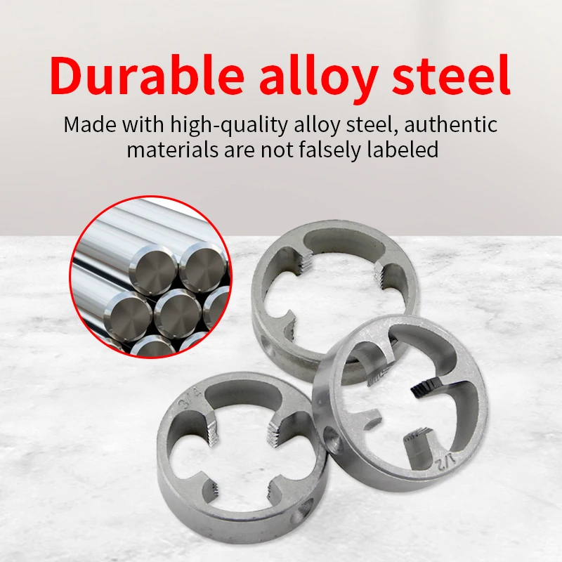 6-Piece Set Water Tap Dies PVC Plastic Pipe Sleeves Internal Thread Wrenches Broken Manual Alloy Threads-for Tapping