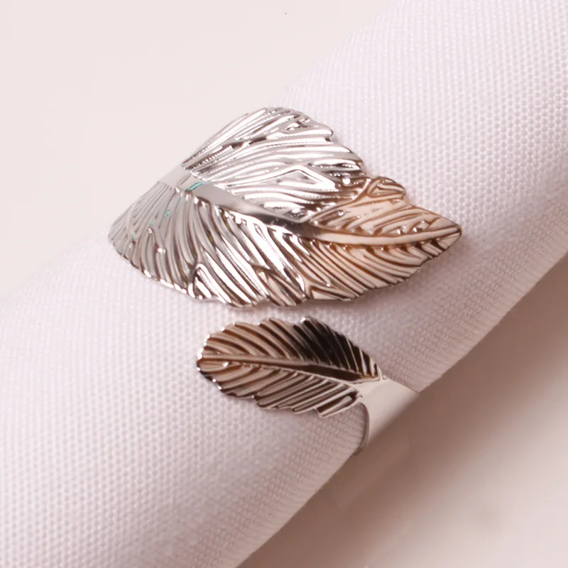 Hot Sale Silver Gold Plated Napkin Rings Wedding Banquet Banquet Dinner Party Napkin Holder Ring Table Decoration