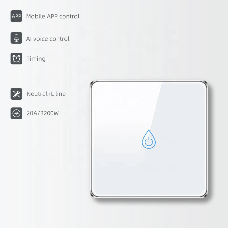 tuya 20a air conditioner switch smartlife app control zigbee timer water heater switch us standard gold smart switch