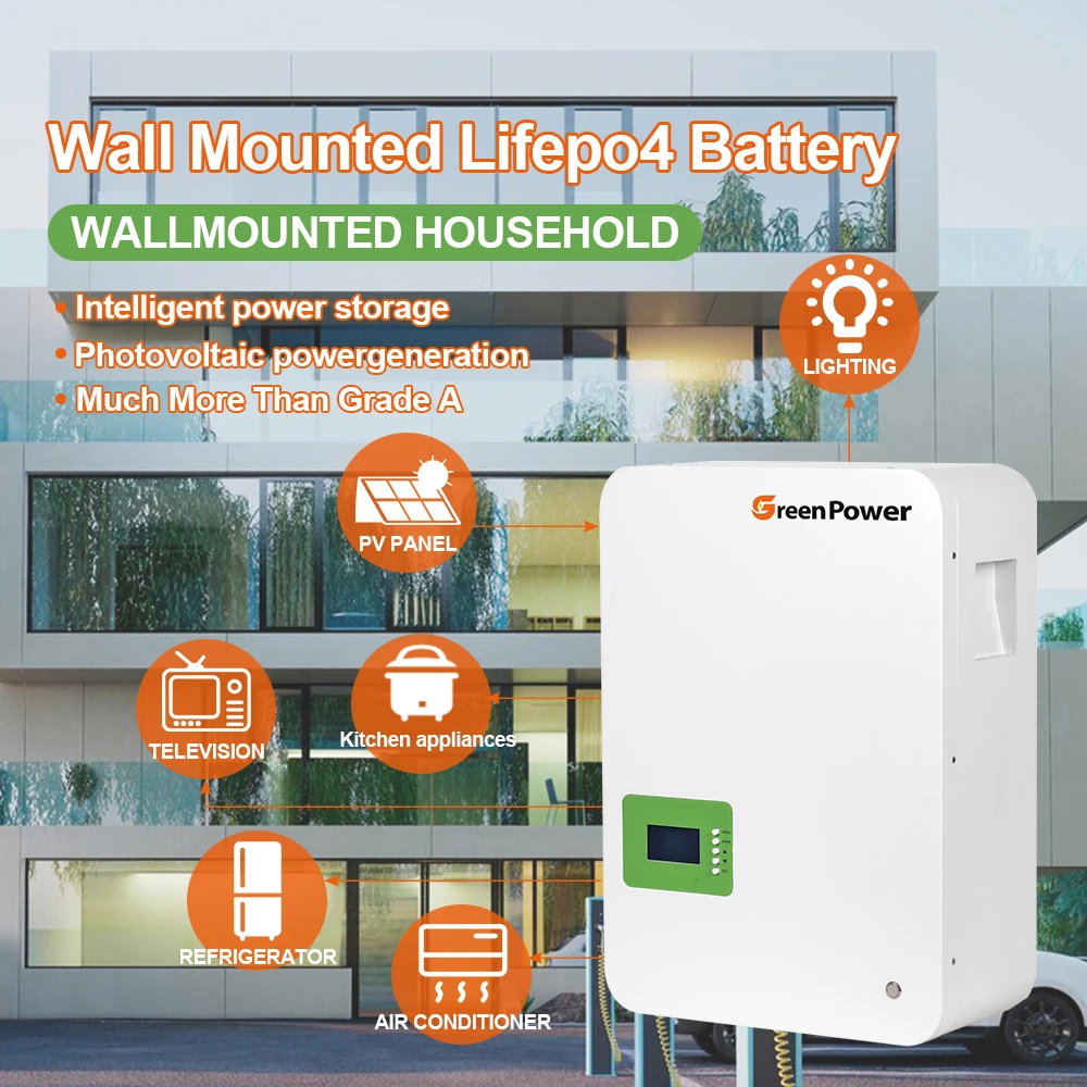 100ah 48v 51.2v 5kwh 10kwh 20kwh Home Energy Storage Lithium Batteries Lifepo4 Wall Mounted Battery