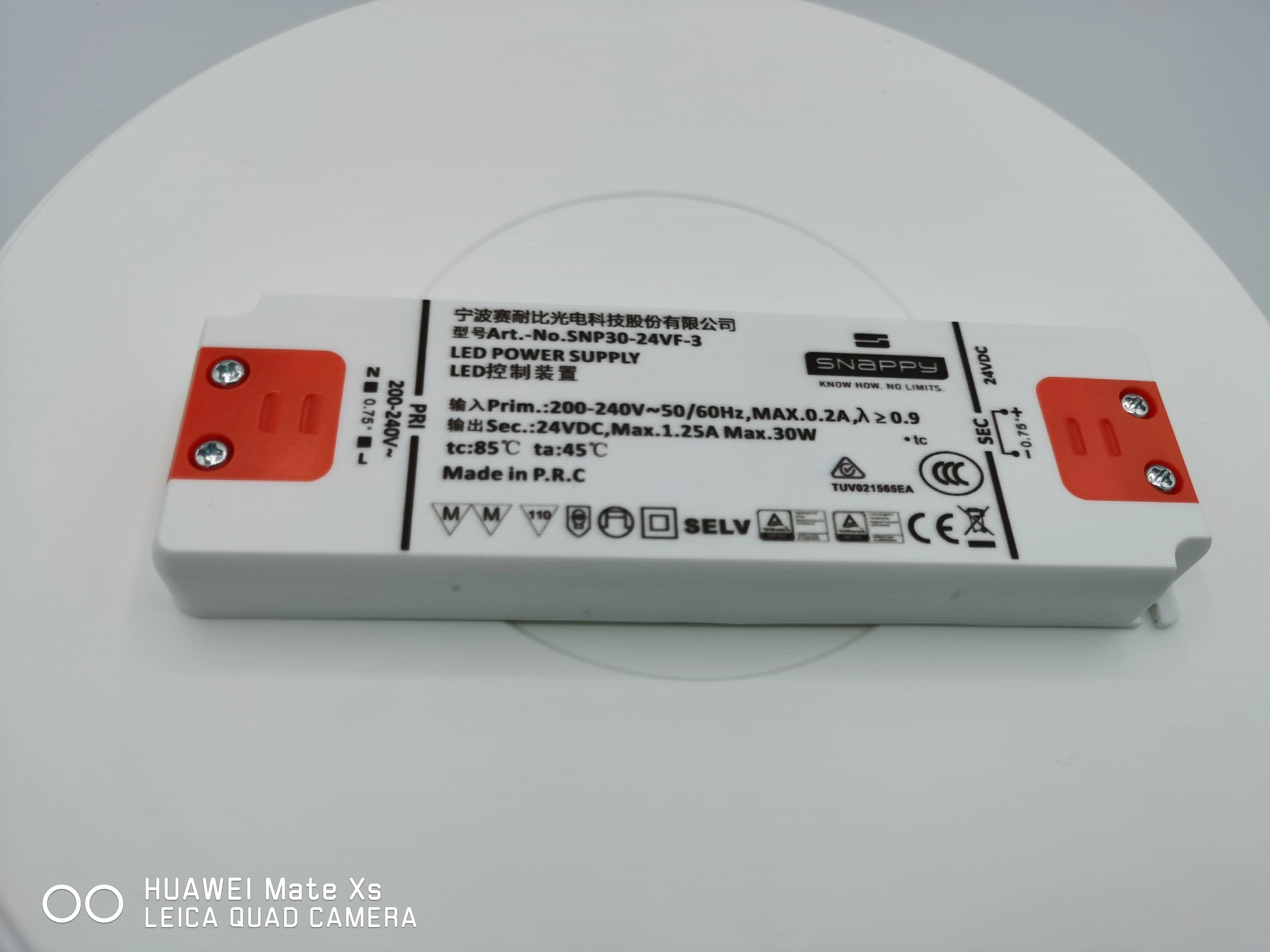 SNP30-12VF-3 30W 12/24Vdc IP20 slim constant voltage SNAPPY LED Driver(Power supply)for furniture/cabinet lighting