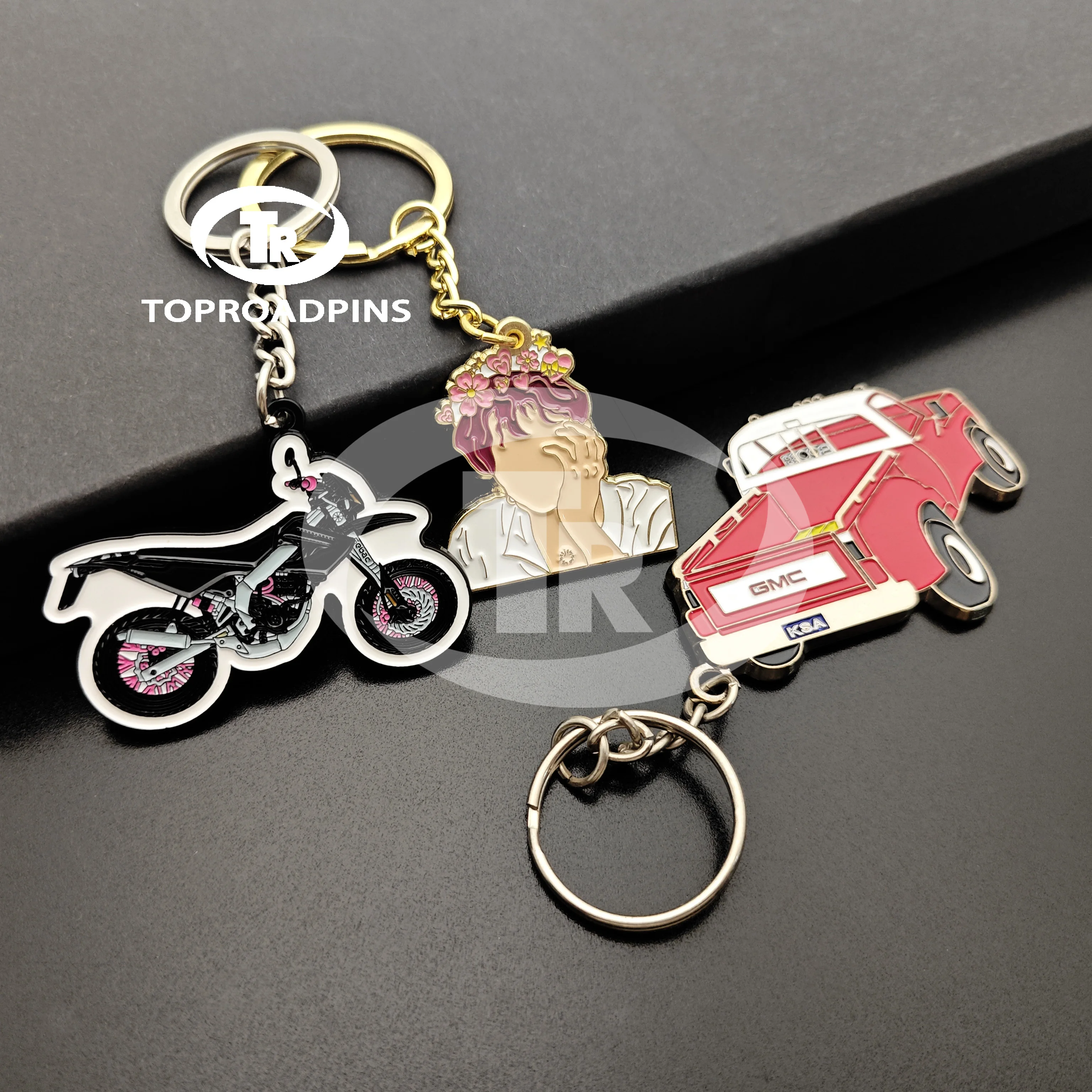 New Type Wholesale Price All Commemorative Plate Map Metal Keychain