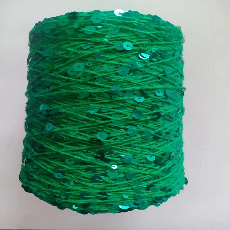 100% polyester 150 D 3 MM sequin beads yarn shiny bright fancy yarn for knitting