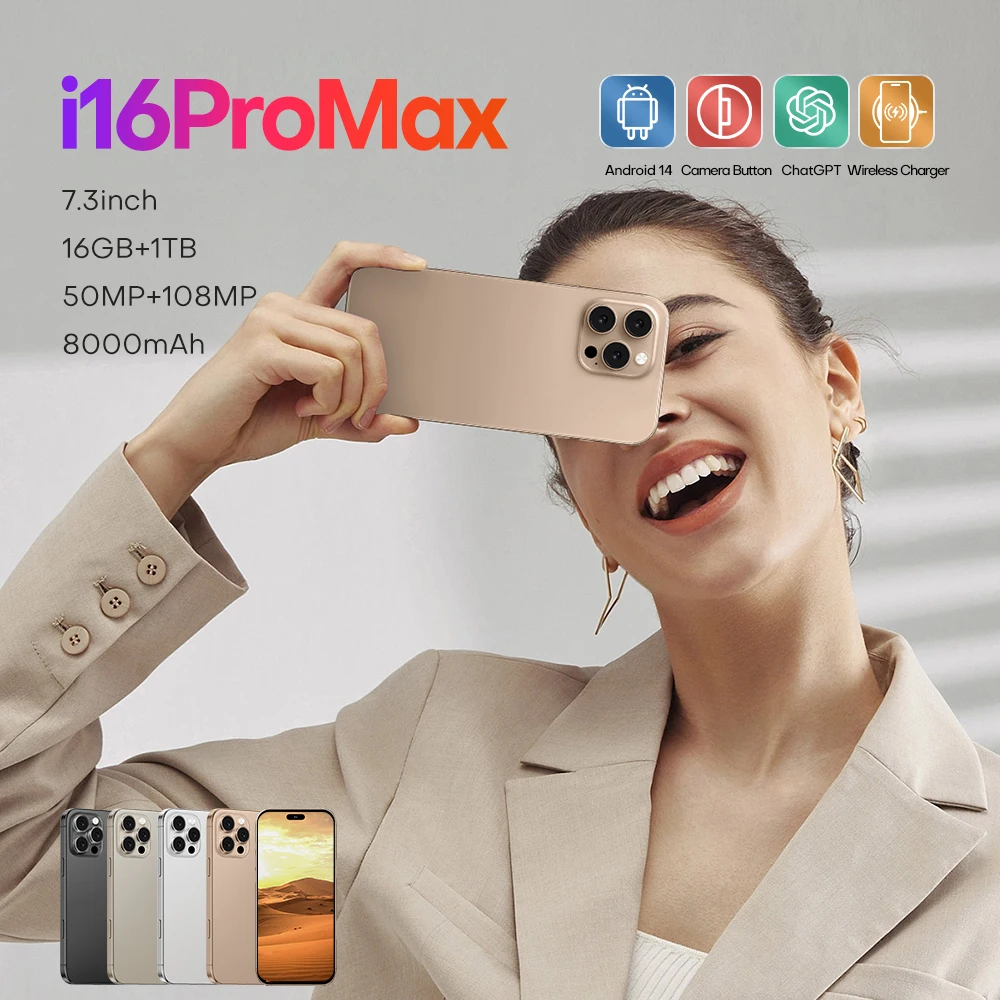 Medome i For Phone 16 Pro Max Telefono Mobile 5G Installment Unlocked Buy Smart Phone 5G Smartphone Deal Online 2024 New Product