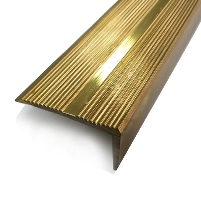 Brass Metal Stair Noising Stair Steps Nosing Edging Brass Tile Edge Trim