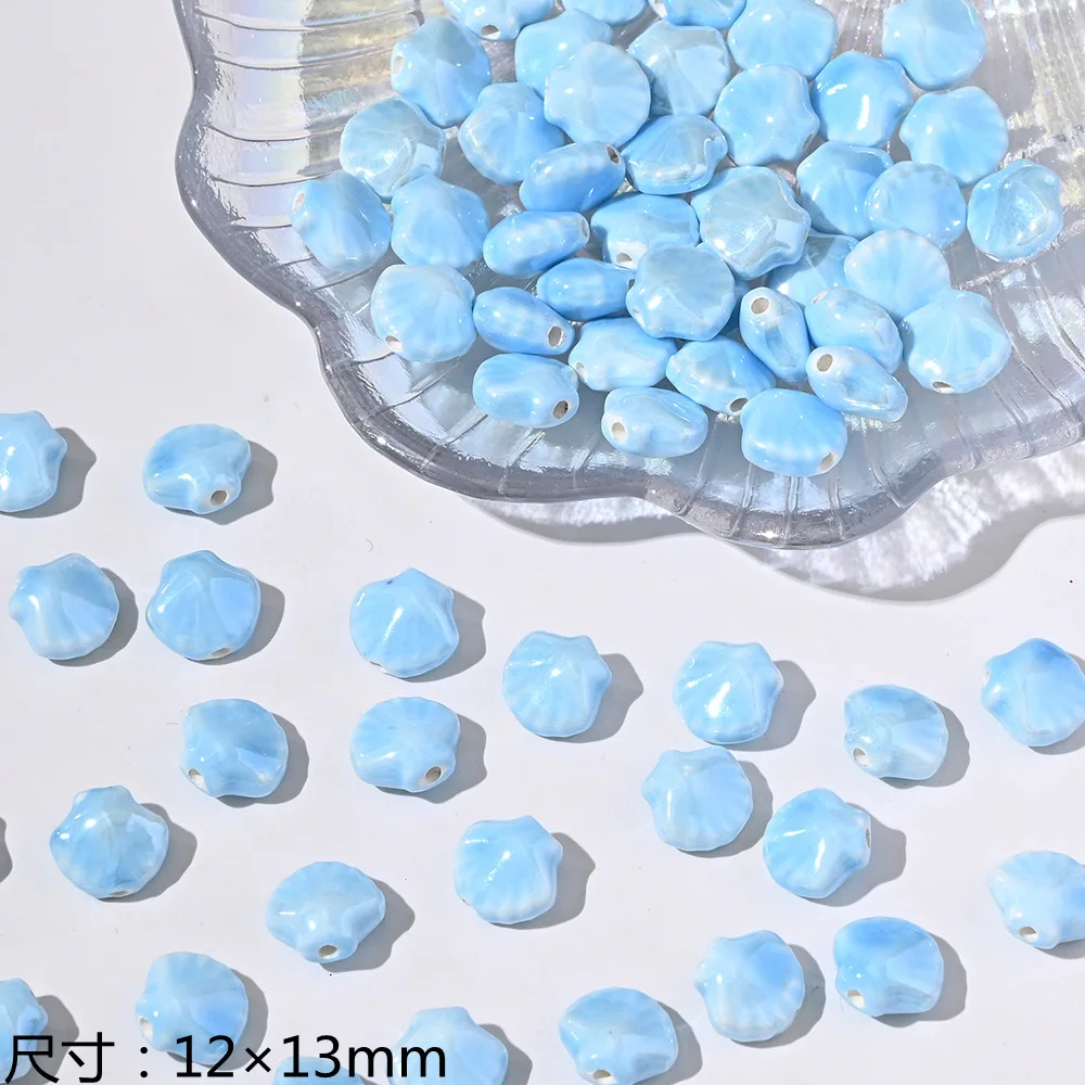 ciyuan blue ceramic beads Day cute love loose diy handmade jewelry accessories bracelet bead material