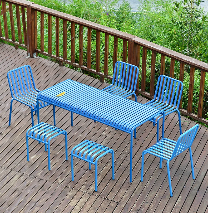 Garden Furniture Leisure Outdoor Table and Chair metal garden table and chair set Modern outdoor table and chair furniture