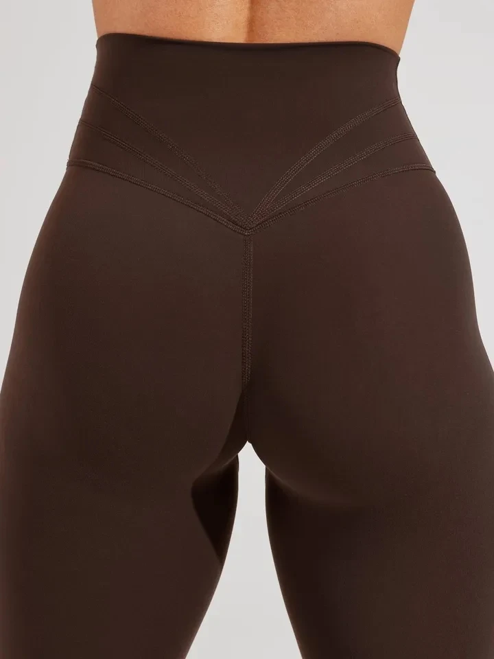 Customized Butt Lifting Yoga Pants Solid Color Gym Fitness Women Yoga High Waist Sports Flared Leggings