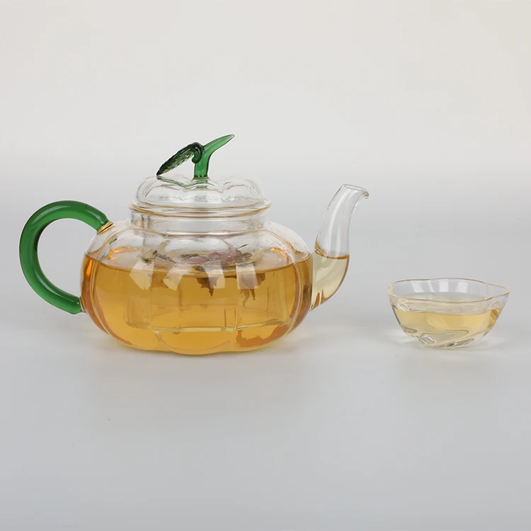Wholesale Heat Resistant Glass 520ml Clear Tea Pot With 90ml Cup Set Suit Tea Drinkware set