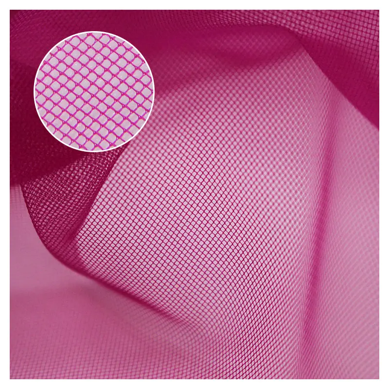 Low Price Breathable Rhombus 100% Polyester Roll Soft Mesh Tulle Fabric For Swimwear