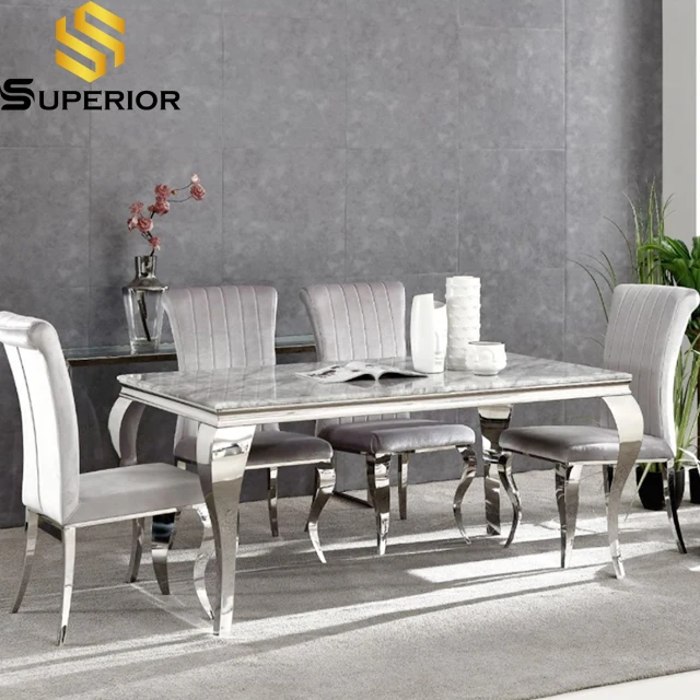 supalier wholesale marble dining table comedores 4 sill 4 seater dining chair dining table set