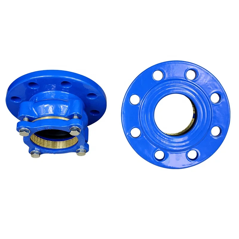 Dovetail groove design with compensation function Pn10/16 Ductile Iron Grip Flange Adaptor For Pe Pipe