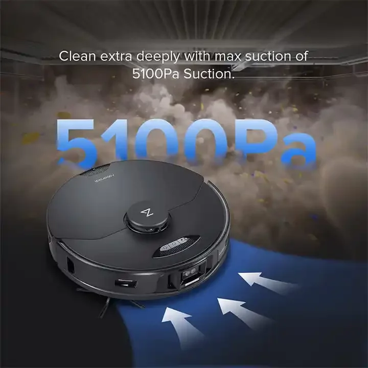 Roborock S7 maxv Ultra EU plug 5100Pa Suction 3D Structured Light Obstacle Avoidance Alexa 220V Robot Vacuum and Sonic Mop