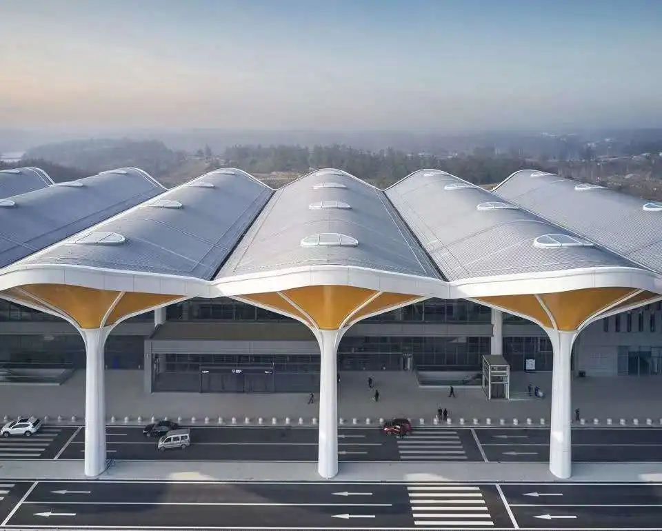 Современная двухслойная мембрана для воздушной подушки типа PVDF ETFE, архитектурная мембрана для открытого парка, разные цвета для строительства