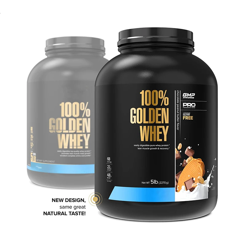 100% Golden Whey Protein Powder Support Energy Fast-Absorbing Whey Hydrolysate Isolate & Concentrate Blend Whey Protein Premium