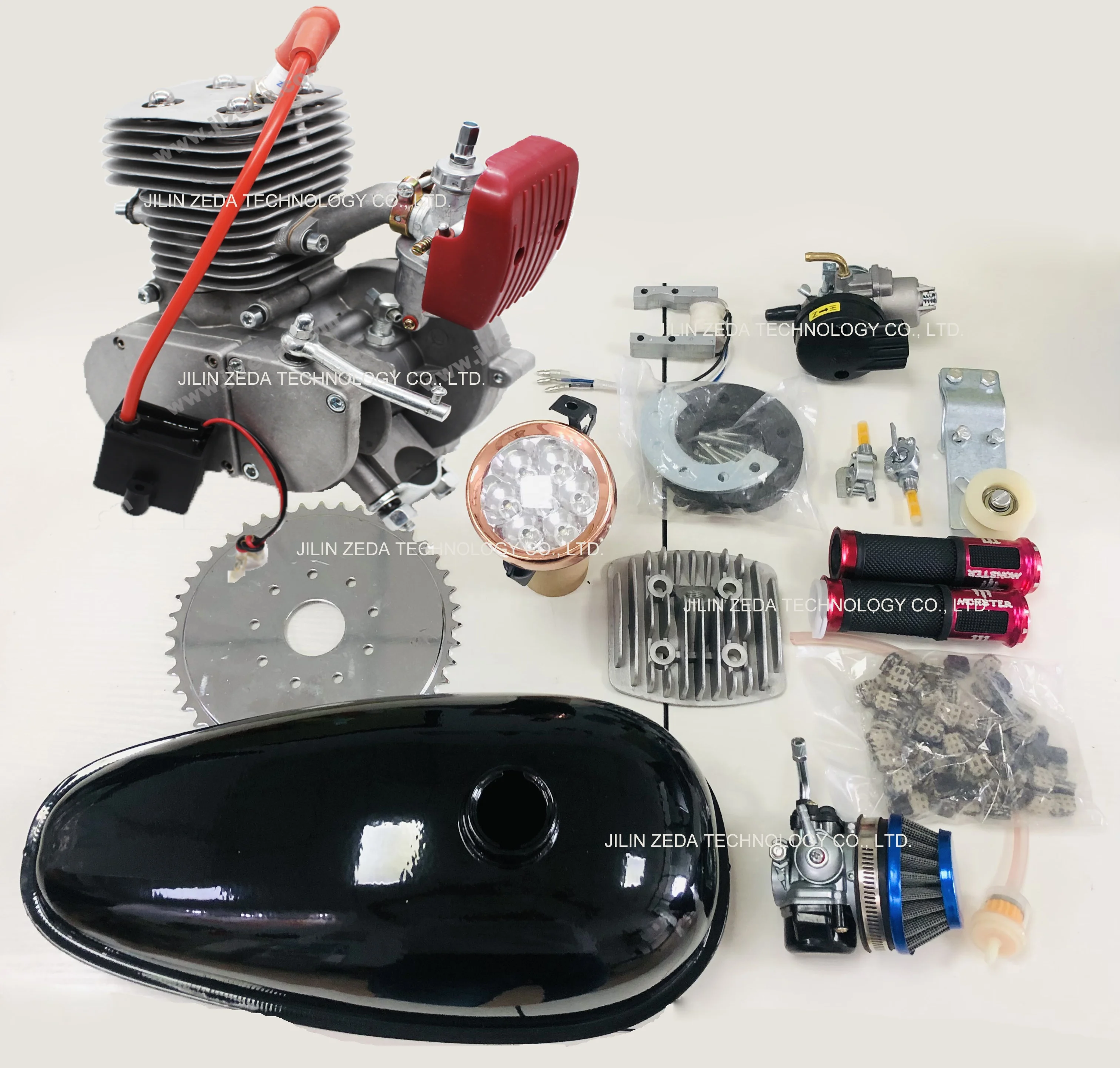 ZEDA высокопроизводительный бензиновый двигатель 80cc/YD100 комплект двигателей для гоночного велосипеда воздушное охлаждение 2 диаметр 50 мм