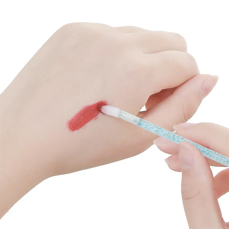 50pcs disposable Crystal Rod lip brush Makeup Brushes Applicator Lip Gloss Wands Use With Lash glue Remover