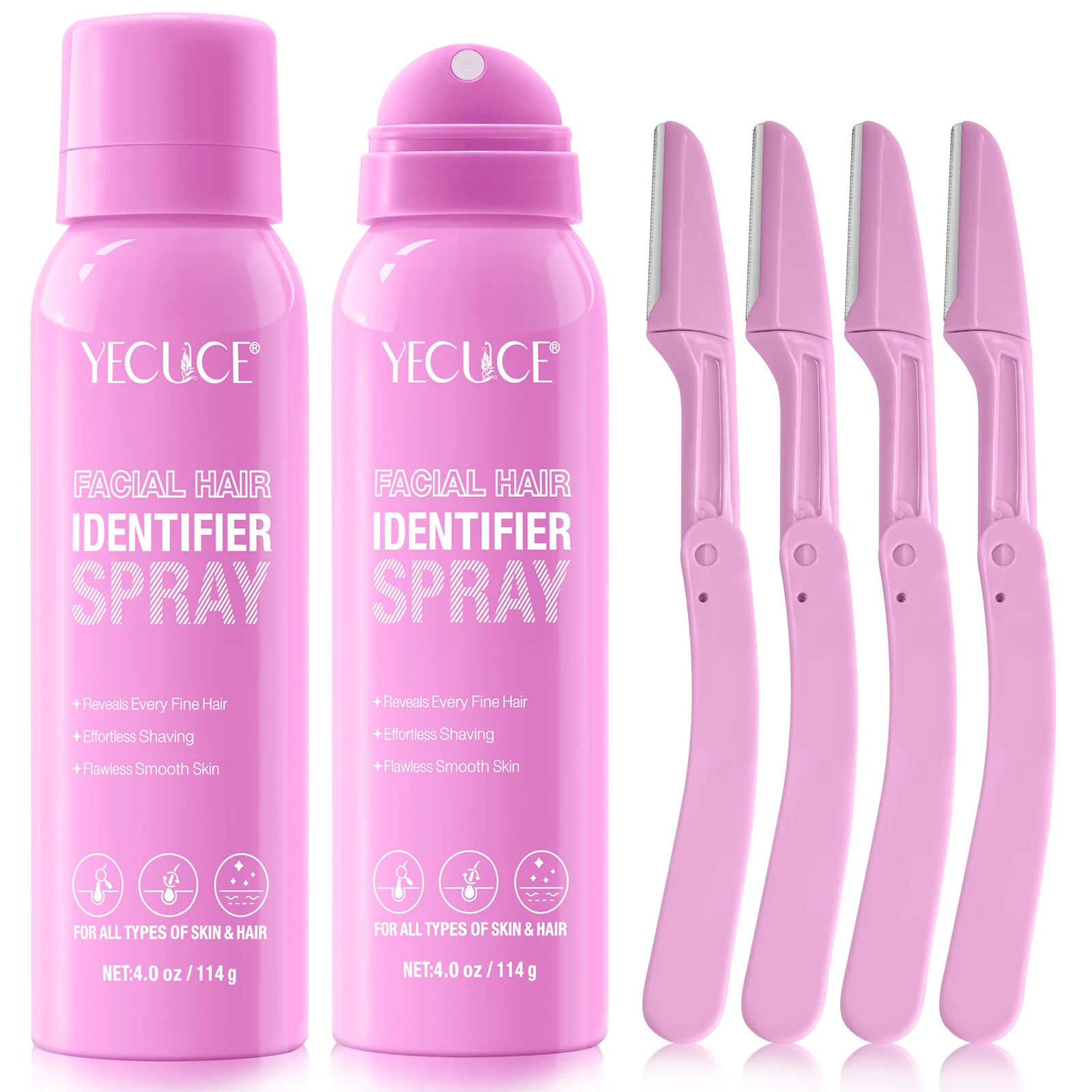 YECUCE smooth skin effortless shaving hair woman facial hair identifier spray shave hair identify spray for face