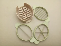 New style kitchen tools wheat straw mini colorful three shapes size cute food divider nonelectric topper cutter egg slicer