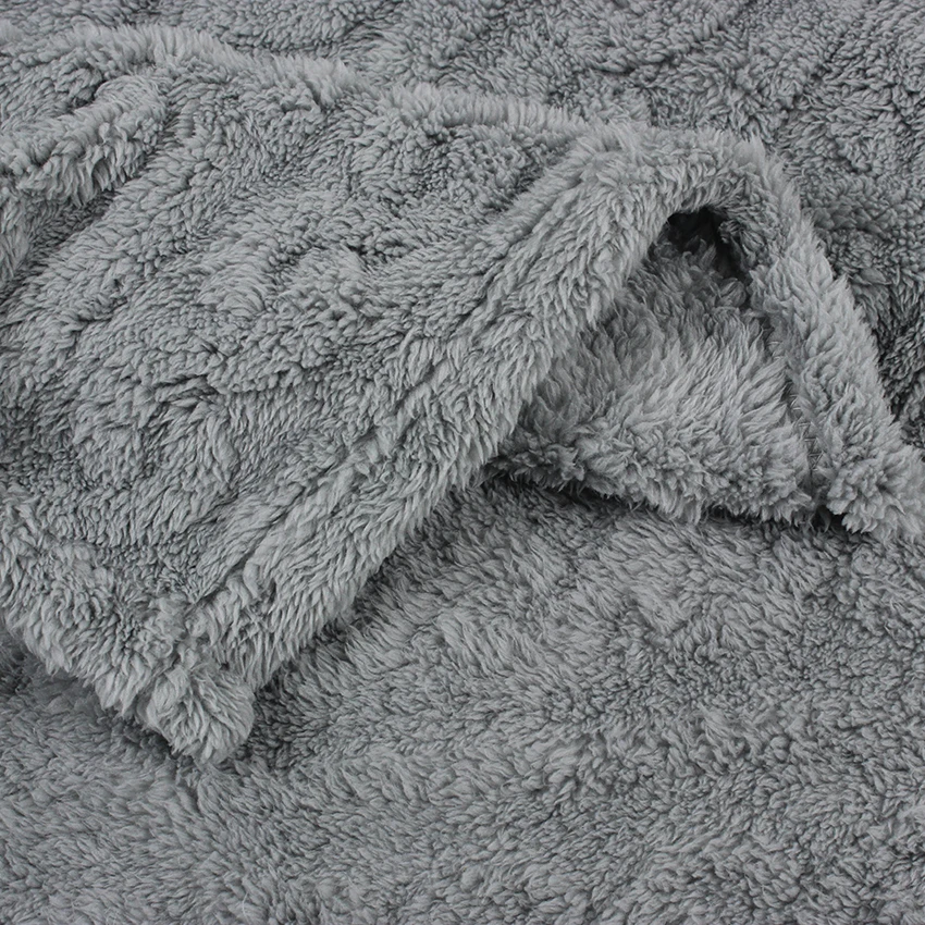 Recycled Polyester Blanket Factory China In China Hot Sell Curly Teddy Bear Jacquard Sherpa Blanket