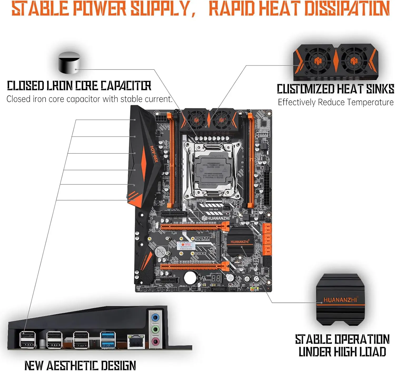 HUANANZHI X99 AD4 Desktop Computer Motherboard DDR4 Lga20113 Motherboards For PC Gaming