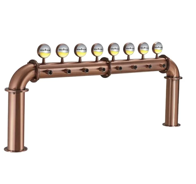 Wholesale Of New Features Own Brand Brass Material And Stainless Steel Circulating Refrigeration Wine Tube 8-head U-shaped Tower