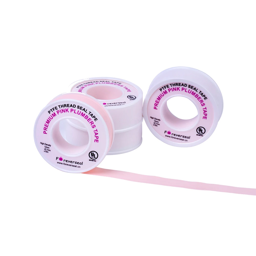 12mm Width High Quality Ptfe Tape Thread Seal Tape Pink Plumber Line Thread Seal Tape