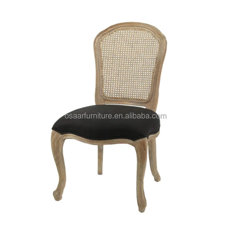 Antique Hand Carved Wooden Cane Back Restaurant Used Dining Chair