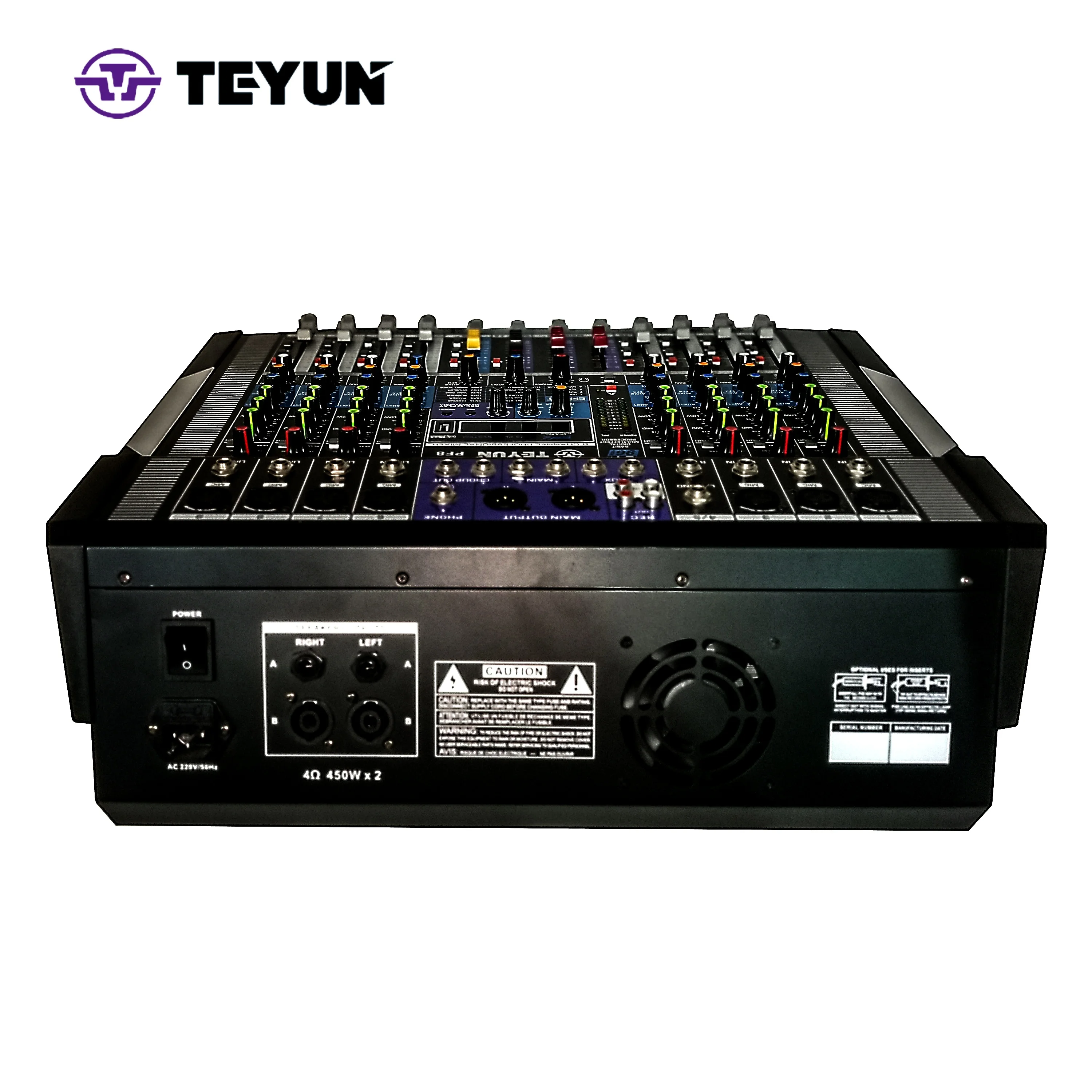 TEYUN 8 Channel Digital Mixer integrated Machine PF8 Professional High Sound Console Microphone Audio Equipment