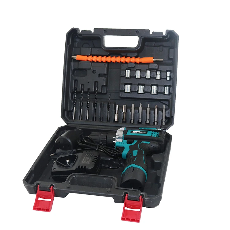 Lithium Battery Electric Drill 21V Cordless Drill with 2 0AH Li Ion Battery Industrial Battery Cordless Drill China Max Metal