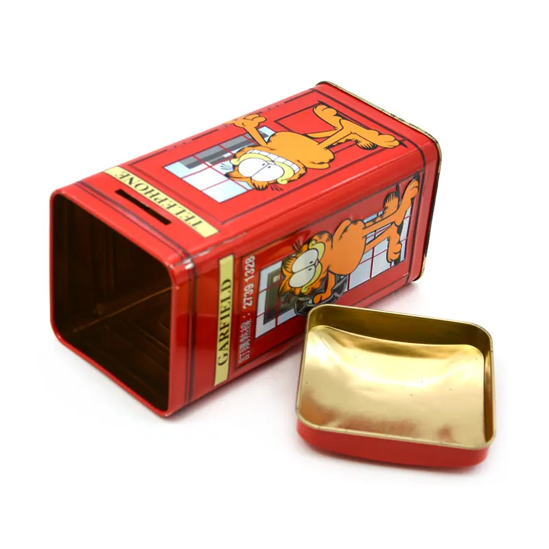 Tin Coin Piggy Bank for Kids Money Saving Tin Box Logo Round Shaped Metal Lovely Gift Custom Set OEM Customized Craft Meta Box