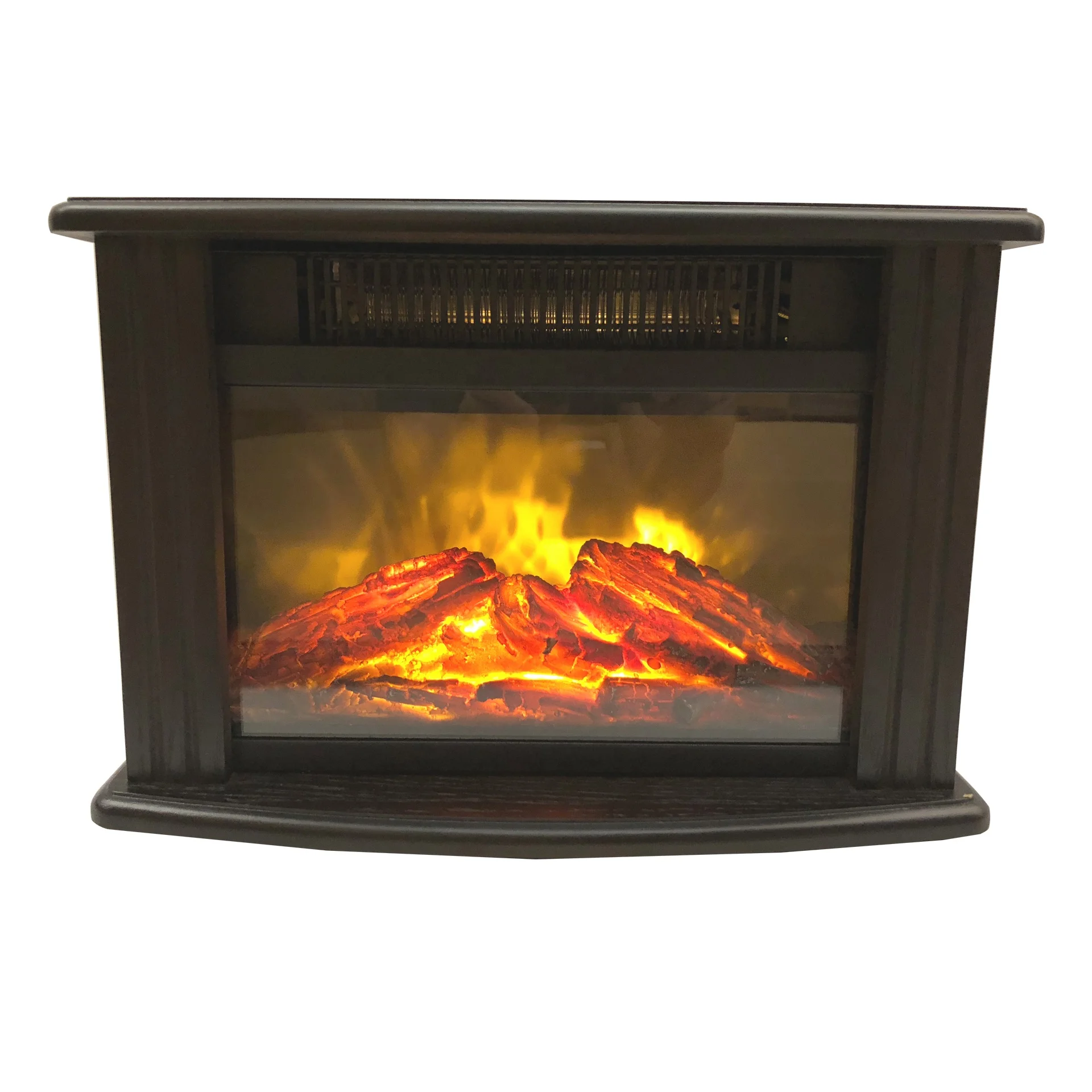 
Tabletop FreeStanding Mini Portable Small Electric Fireplace with Mantel Mini Stove 