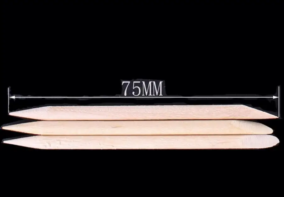 Double Ended Pedicure orange wood Tools nail art cuticle pusher Wooden Manicure Nail Art Wood Stick