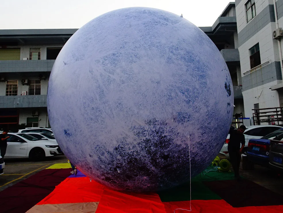 hot selling Giant Advertising Inflatable Moon Model Large Inflatable Moon Balloon With Led Light