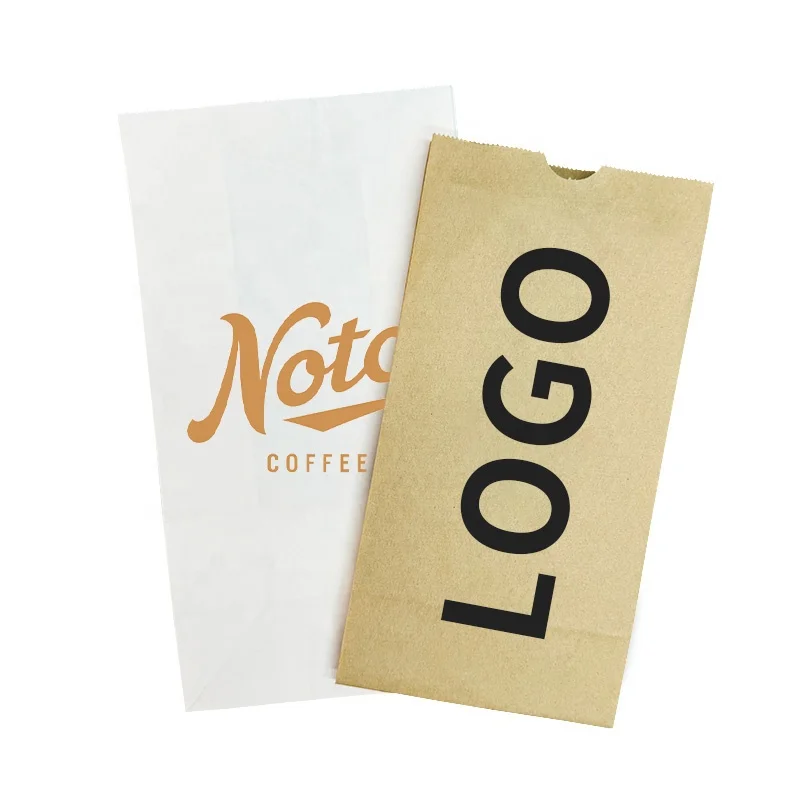 2lb 4lb 6lb 8lb custom printing logo white brown SOS lunch paper bags grocery gift craft snack treat grocery shopping paper bags